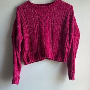 FCT with Love Cropped Cable-Knit Sweater